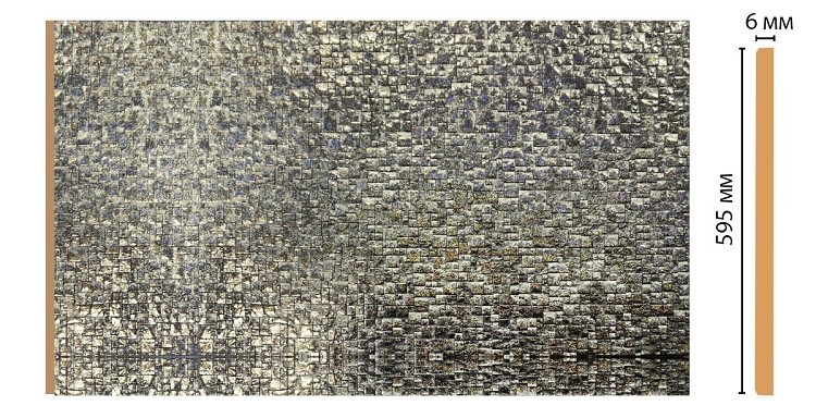 Панель декоративная Decomaster Перламутр-Stone Line M60-27 2400х595 мм