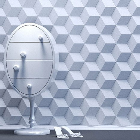 Дизайнерская 3D панель из гипса Artpole Cube-solo 200x173x35 мм