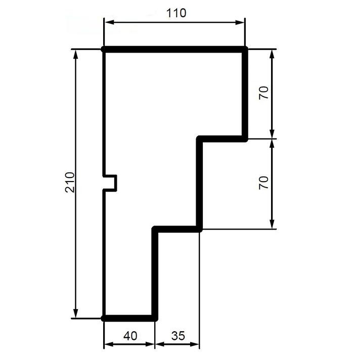 Карниз фасадный из полистирола Leptonika KC 124 2 м