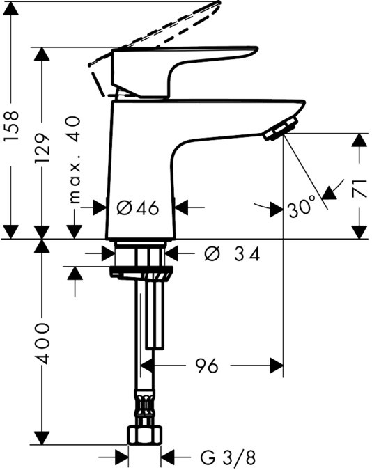 Кран для холодной воды Hansgrohe Talis E 80 71706000
