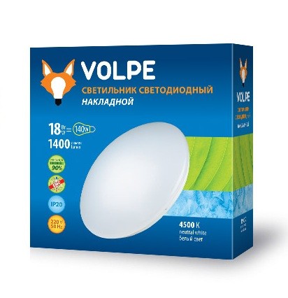Светильник светодиодный накладной Volpe ULI-Q106 18W/NW White