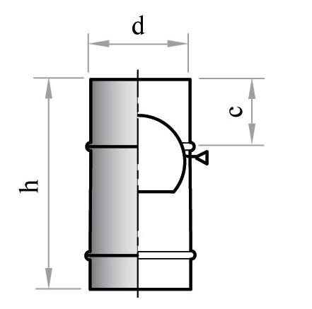 Шибер для дымохода поворотный Eco Flue 0,5 мм D150 мм
