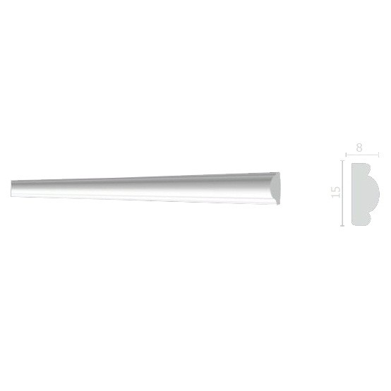 Молдинг из дюрополимера Decor-Dizayn 130 A 2000х15х8 мм