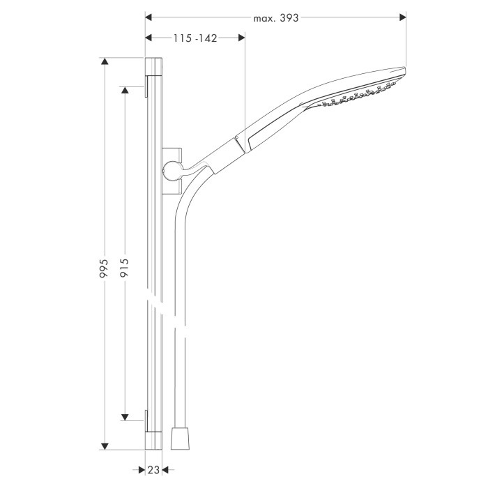 Душевой гарнитур Hansgrohe Raindance Select S 150 26626400