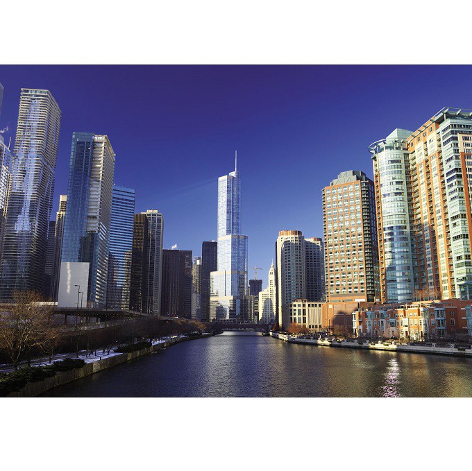 Фотообои виниловые на флизелиновой основе Decocode Небоскребы Чикаго 41-0025-WL 4х2,8 м