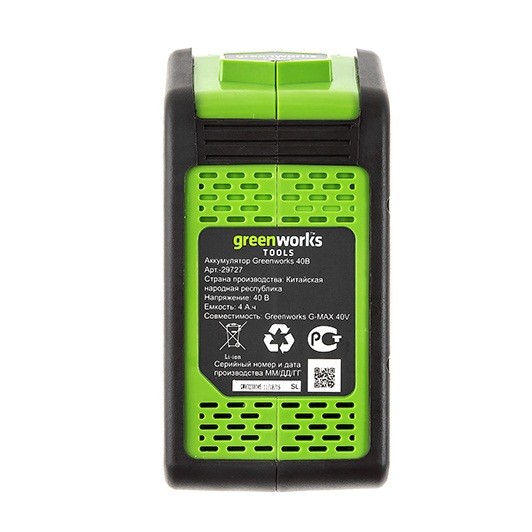 Газонокосилка аккумуляторная Greenworks G-MAX 40V G40LM45K6