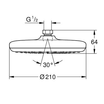 Верхний душ Grohe Tempesta 210 26410000