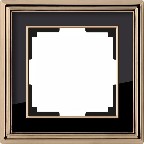 Рамка одноместная Werkel Palacio WL17-Frame-01 золото/черный