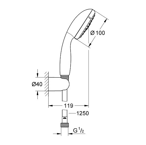Душевой набор Grohe New Tempesta 27799000