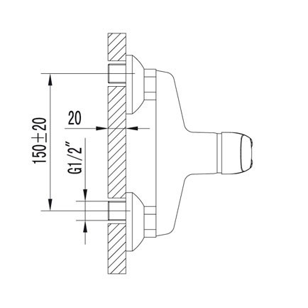 Смеситель для душа Lemark Omega LM3103C