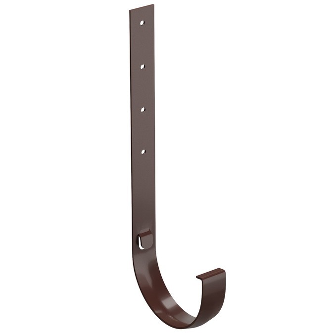 Кронштейн желоба Docke Standard D120/80 мм длинный металлический темно-коричневый