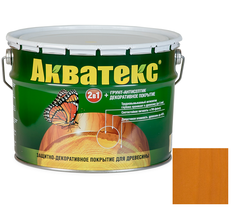 Грунт-антисептик для древесины Акватекс Груша 10 л