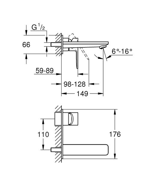 Внешняя часть смесителя для раковины Grohe Lineare New 19409001