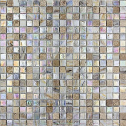 Мозаика из стекла и натурального камня Alma Amber AM207