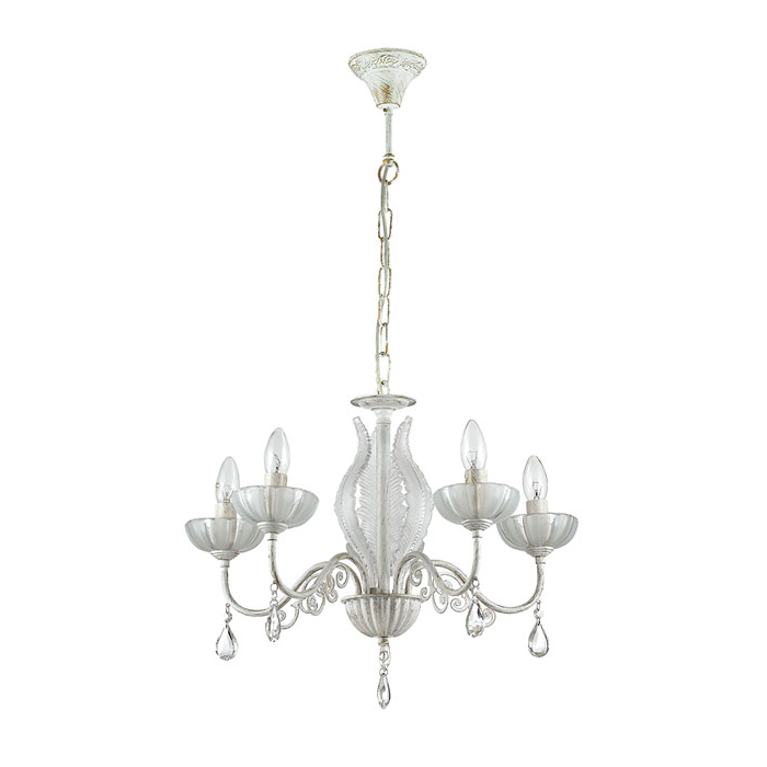 Люстра подвесная Odeon Light Perlita 3139/5 белая E14 5х60W 220V