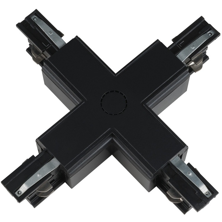 Соединитель для трехфазных шинопроводов Х-образный Uniel UBX-A41 Black 1 Polybag черный