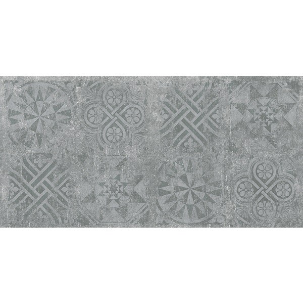 Керамогранит Idalgo Granite Stone Cemento Декор Темно-серый структурный 1200х599 мм
