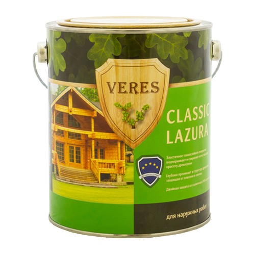 Пропитка для древесины Veres Classic Lazura № 1 бесцветная 10 л