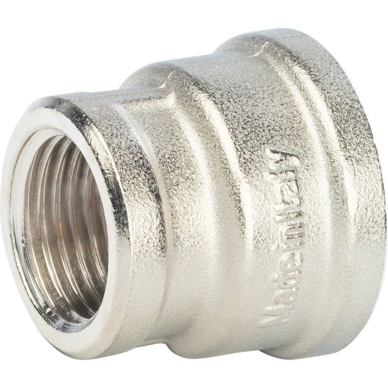 Муфта переходная Stout SFT-0006-003412 3/4х1/2 дюйма никелированная с внутренней резьбой