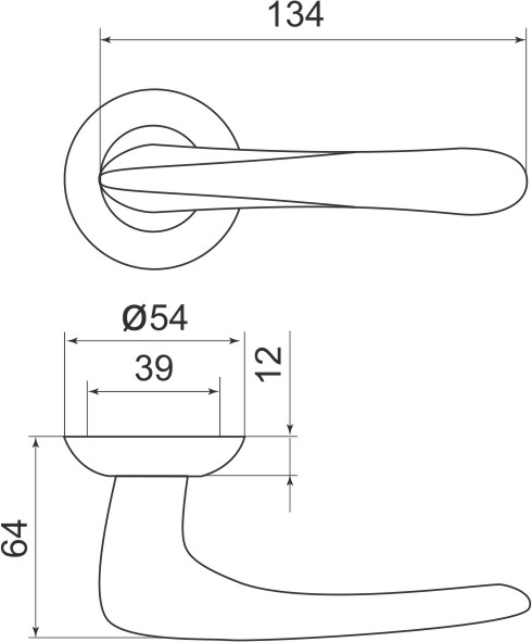 Ручка дверная Armadillo Pava LD42-1CP-8