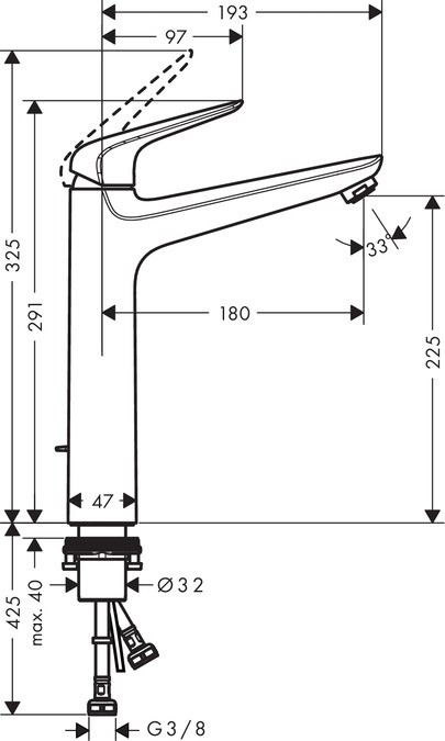 Смеситель для раковины Hansgrohe Novus 71123000