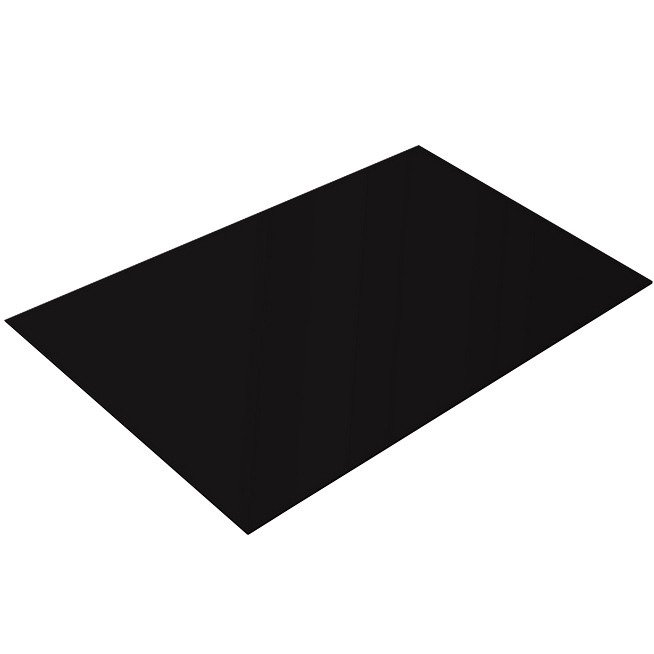 Плоский лист Grand Line 0,5 мм Velur RAL 8022 черно-коричневый с защитной пленкой резка