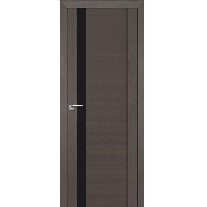 Дверное полотно Profil Doors 62х экошпон Грей мелинга стекло черный лак 2000х600 мм 