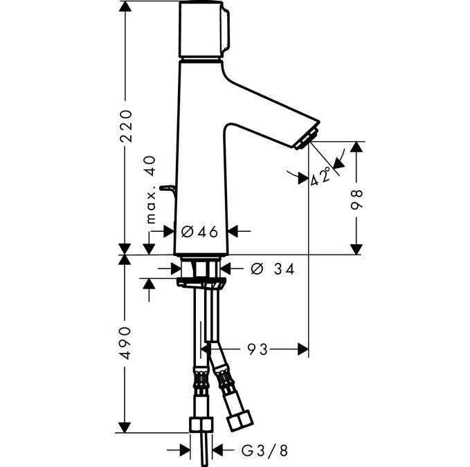 Смеситель для раковины Hansgrohe Talis Select S 72042000