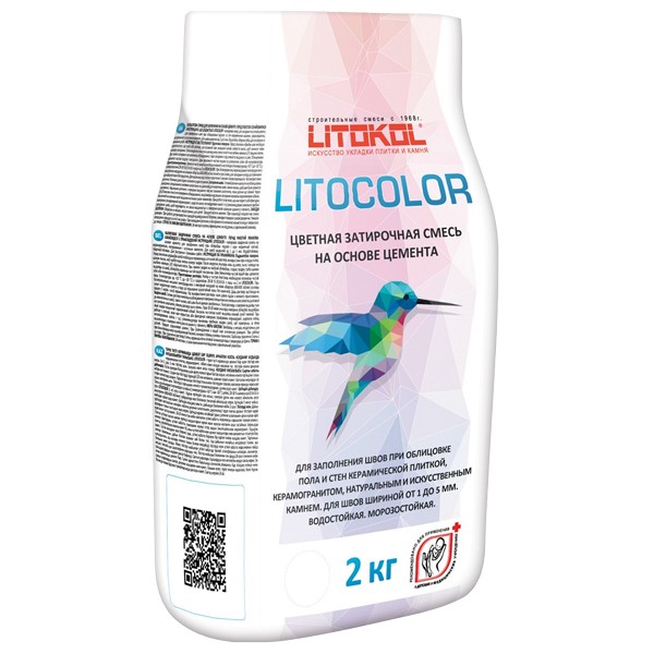 Смесь затирочная цементная для швов Litokol Litocolor L.00 белая 2 кг