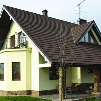 Черепица композитная Metrotile Metrobond коричневая