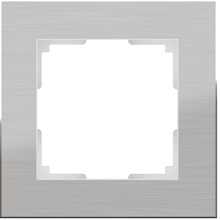 Рамка одноместная Werkel Aluminium WL11-Frame-01 алюминий