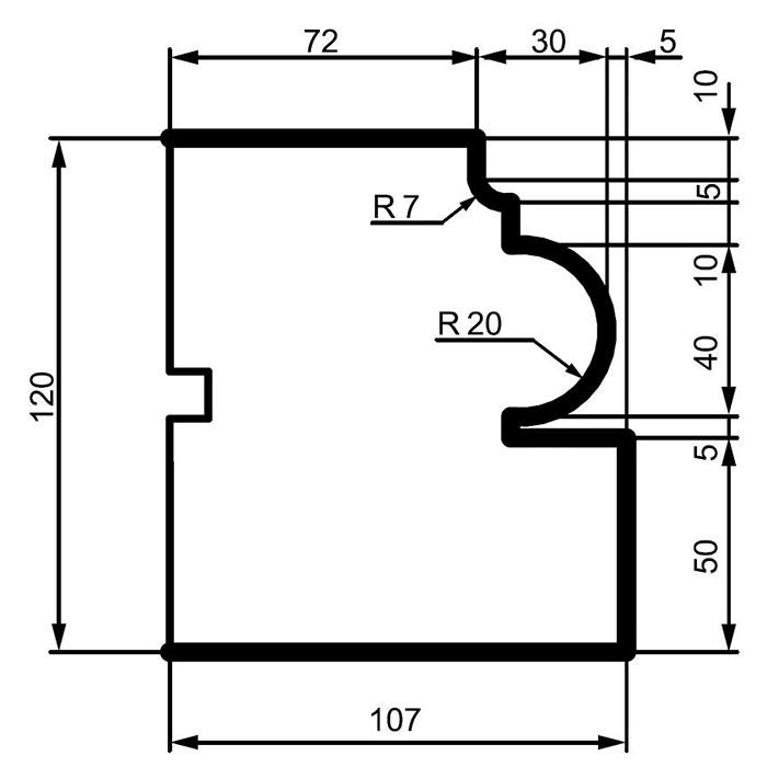 Карниз фасадный из полистирола Leptonika KC 136 2 м