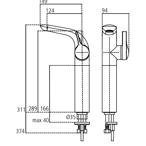 Смеситель для умывальника Ideal Standard Melange Vessel A4266AA