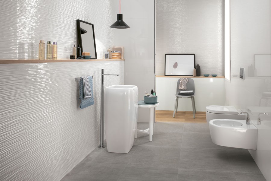 Керамогранит Atlas Concorde 3D Wall Design Wave White Glossy 800х400 мм