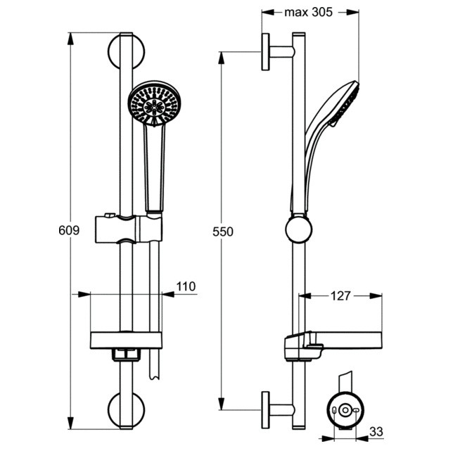 Душевой гарнитур Ideal Standard Idealrain Soft L3 B9503AA