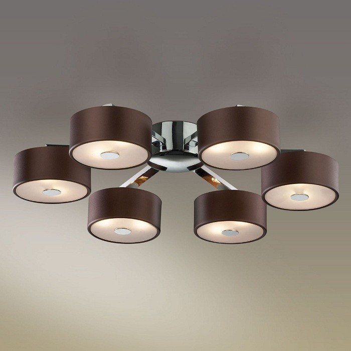 Люстра потолочная Odeon Light Salar 2047/12C коричневая G9 12х25W 220V