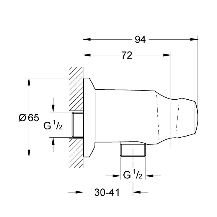 Подключение для душевого шланга Grohe Movario 28406000 с держателем