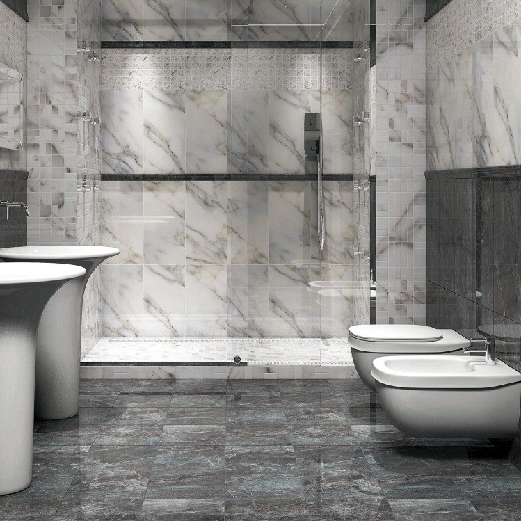 Бордюр керамический Kerama Marazzi BLC003R Виндзор багет обрезной темный 300х50 мм
