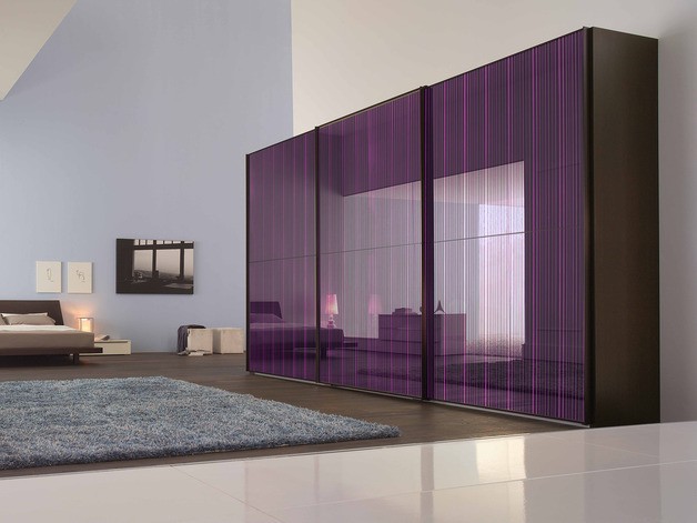 Дизайнерская 3D панель из стекла Artpole Barcode лиловый 200х300 мм