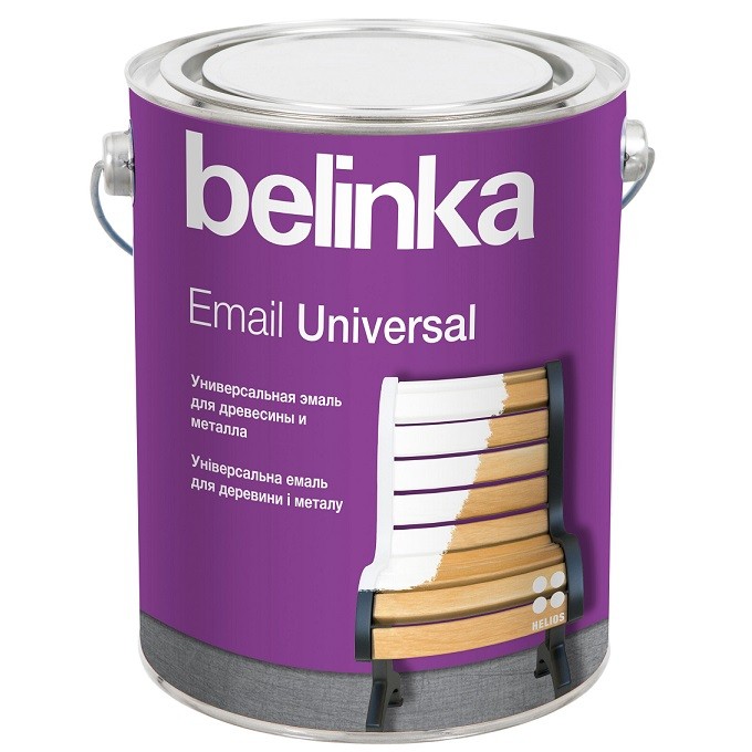 Эмаль универсальная Belinka Email Universal B1 полуматовая белая 2,7 л