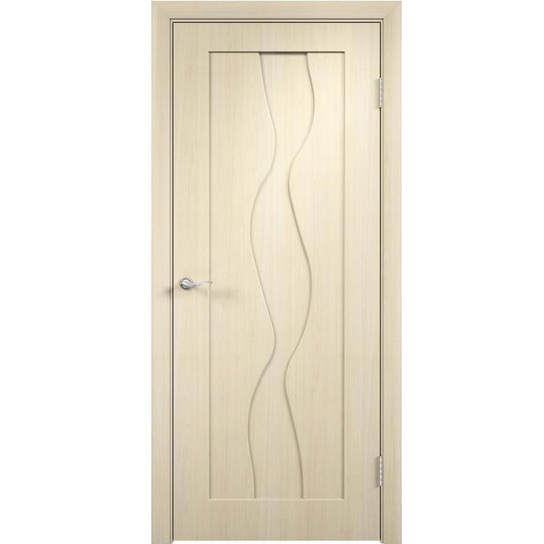 Дверное полотно Мариам Вираж ПВХ Беленый дуб глухое 2000х700 мм
