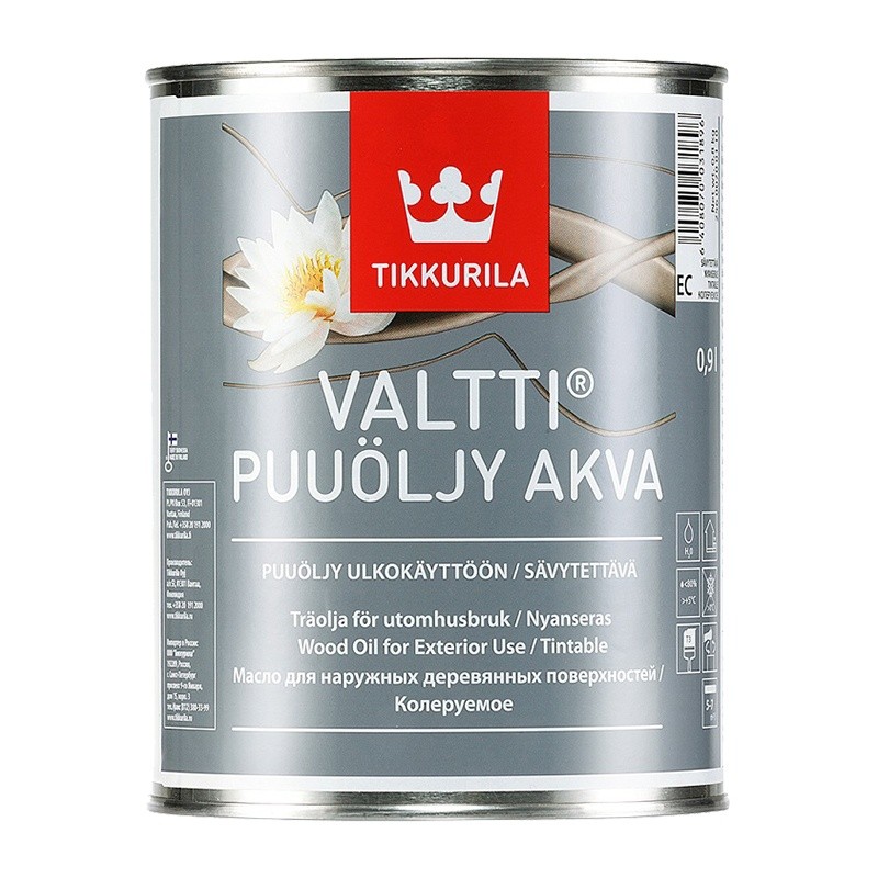 Масло для наружных работ Tikkurila Valtti Puuoljy Akva 0,9 л