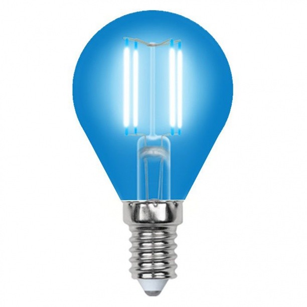 Лампа светодиодная Uniel Air color LED-G45-5W/BLUE/E14 синий свет