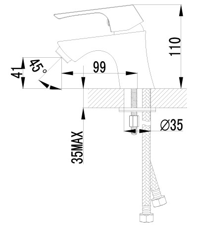 Смеситель для раковины Lemark Unit LM4556C