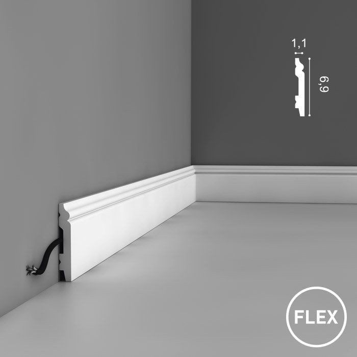 Плинтус из дюрополимера Orac Decor Axxent SX165F 2000х69х11 мм