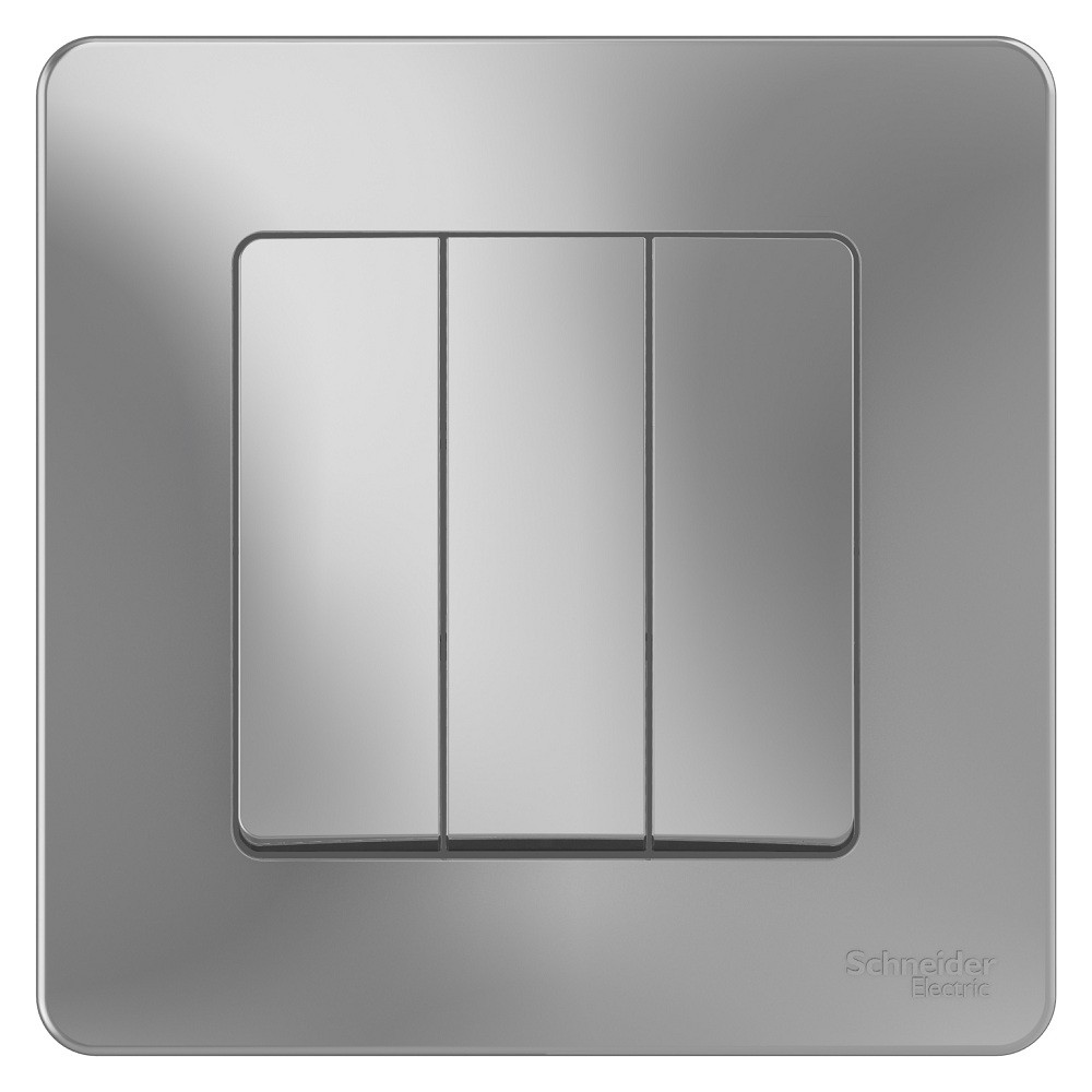 Выключатель Schneider Electric Blanca BLNVS100503 трехклавишный алюминий