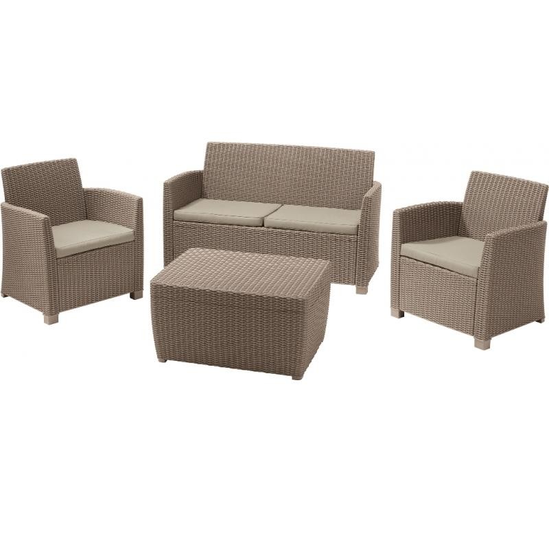 Комплект мебели Allibert Corona set with cushion box Капучино-песок
