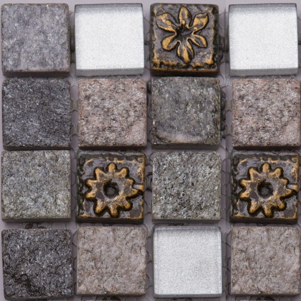 Мозаика из стекла, мрамора и агломерата Natural Inka BDA-2316