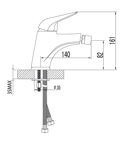 Смеситель для биде Lemark Poseidon LM4208C