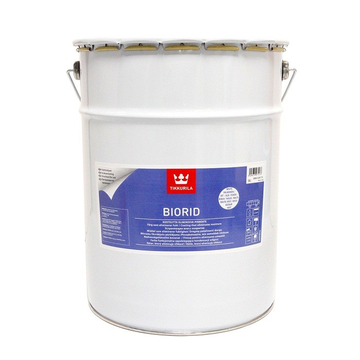 Защитное покрытие Tikkurila Drytech BioRid глубокоматовое белое 9 л